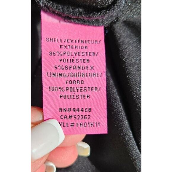 Betsey Johnson Womens Dress 2 Black Ruffle Layer Hem Flutter Sleeve Stretch Mini - Picture 8 of 11